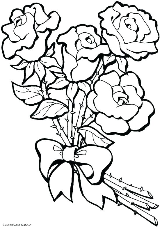 550x780 Single Flower Coloring Pages Free Single Wer Coloring Pages Color