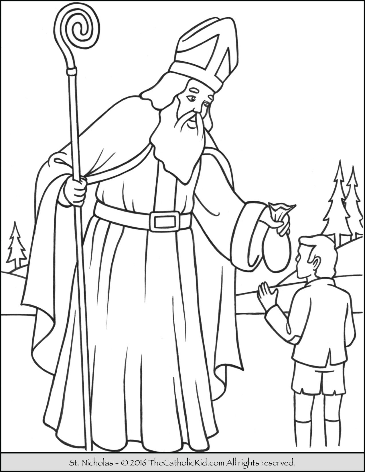 1275x1650 Last Minute St Nicholas Coloring Page Saint Thecatholickid Com