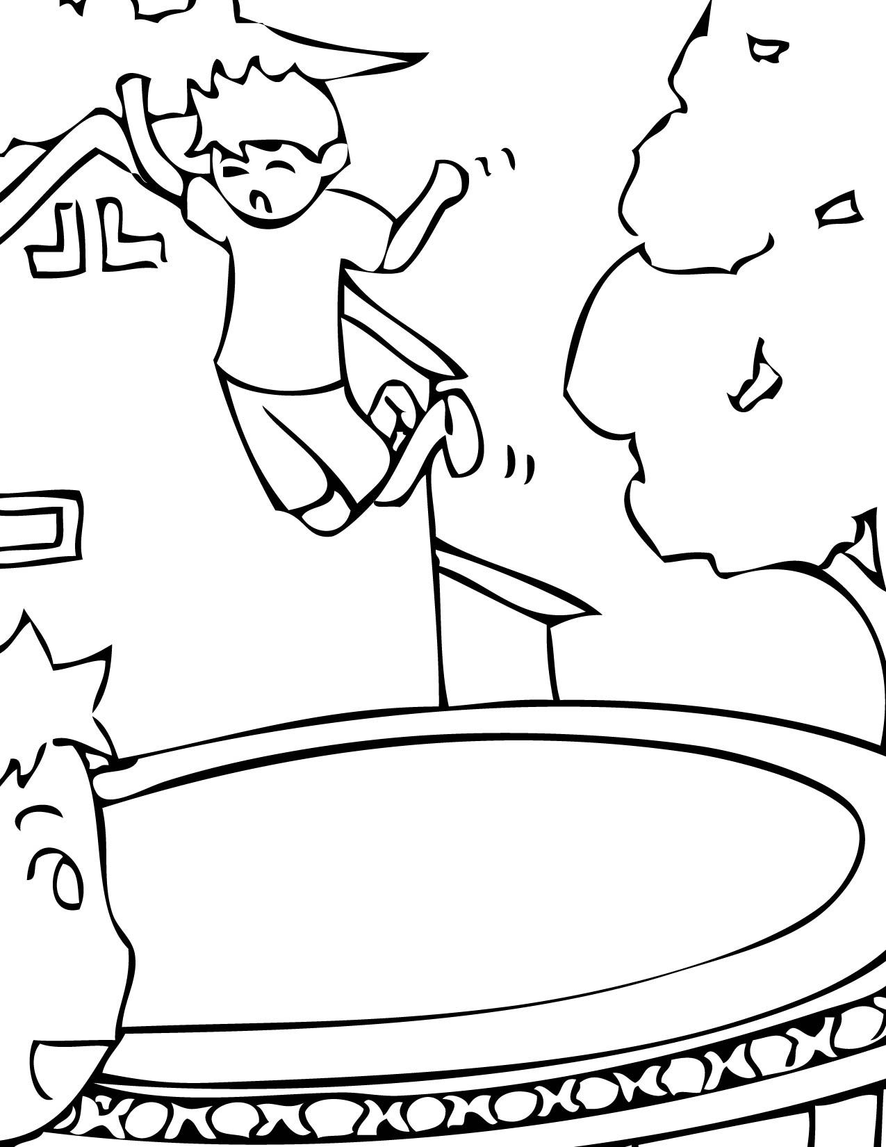 1275x1650 Advice Trampoline Coloring Page Fairy Jumping On Free Printable