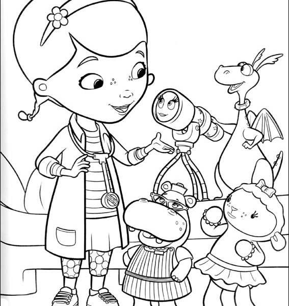 567x600 Doc Mcstuffins Coloring Pages Coloring Pages Free Printable