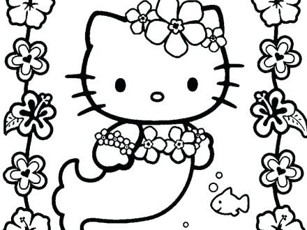 440x330 Kitty Mermaid Coloring Pages Hello Spring In Printable Me