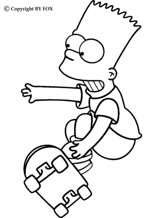 Skateboard Coloring Page