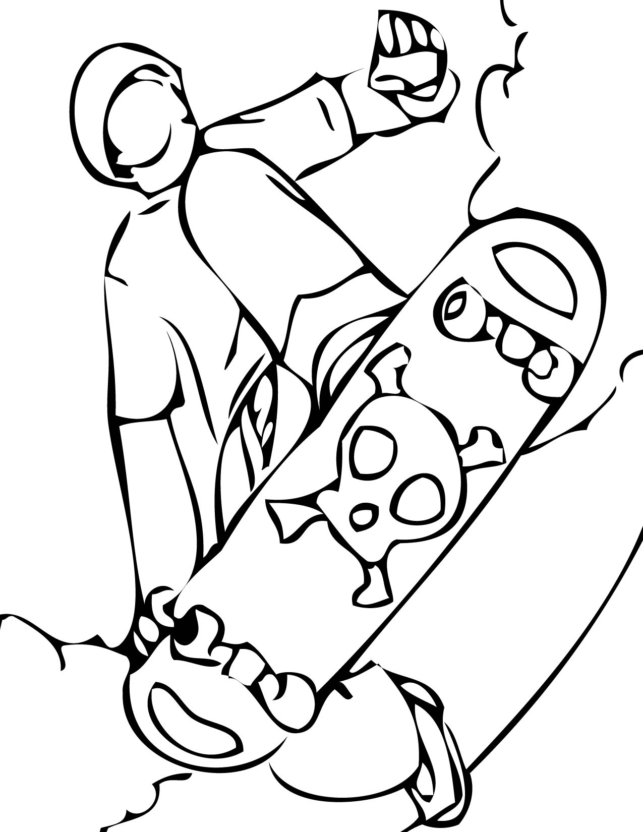 Skateboard Coloring Page 1275x1650 Skateboard Coloring Page