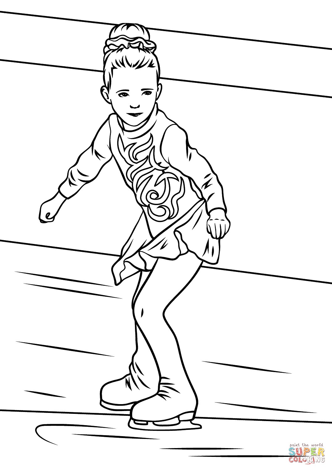 1060x1500 Ice Skating Coloring Pages To Print Best Of Girl Ice Skater