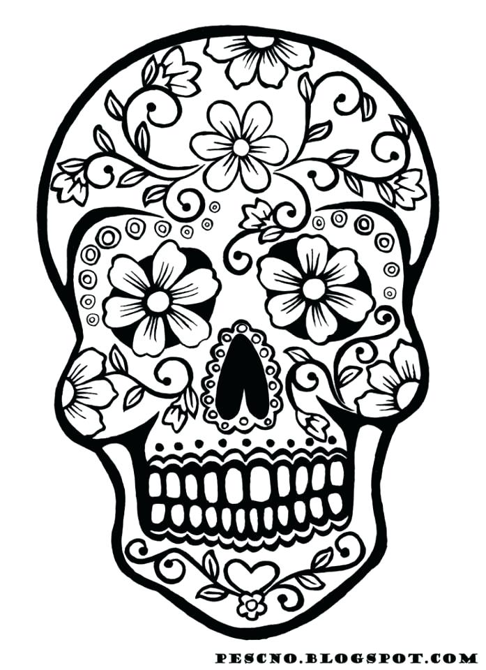 697x960 El Dia De Los Muertos Coloring Pages Para A Dia De Los Muertos