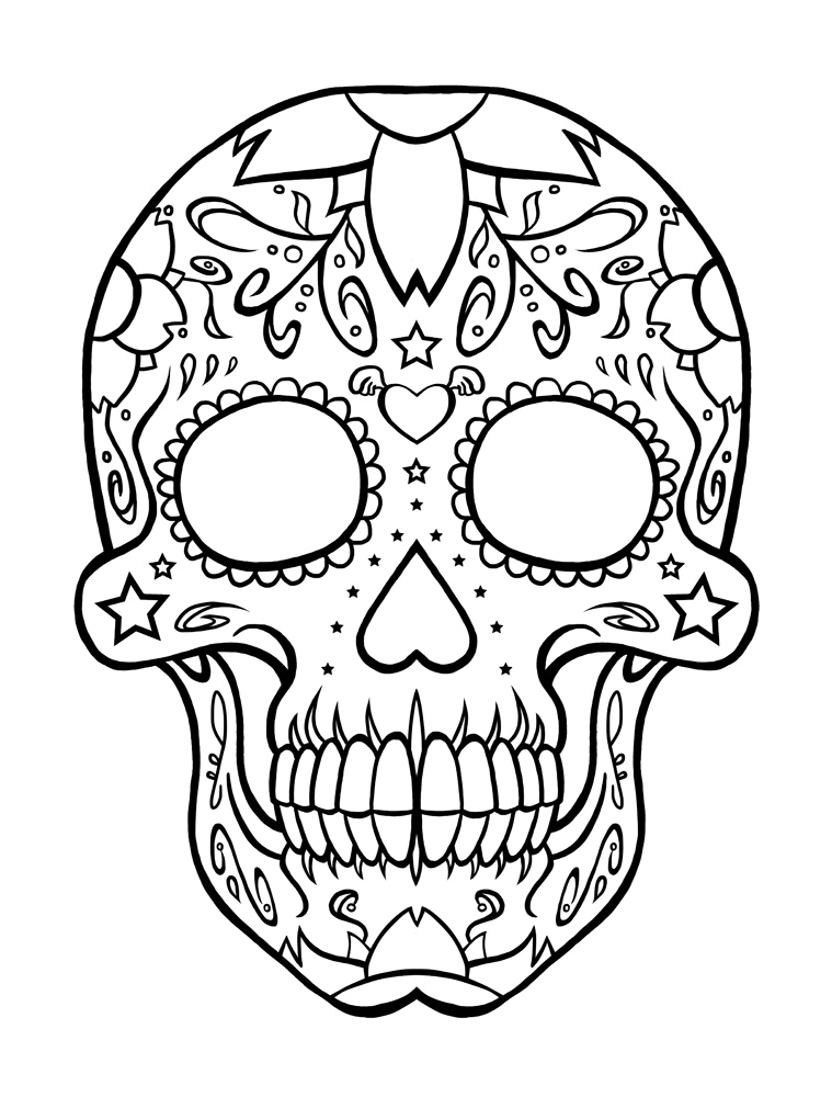 Day Of The Dead Skeleton Coloring Pages 759x1000 Day Of The Dead Skeleton Coloring Pages