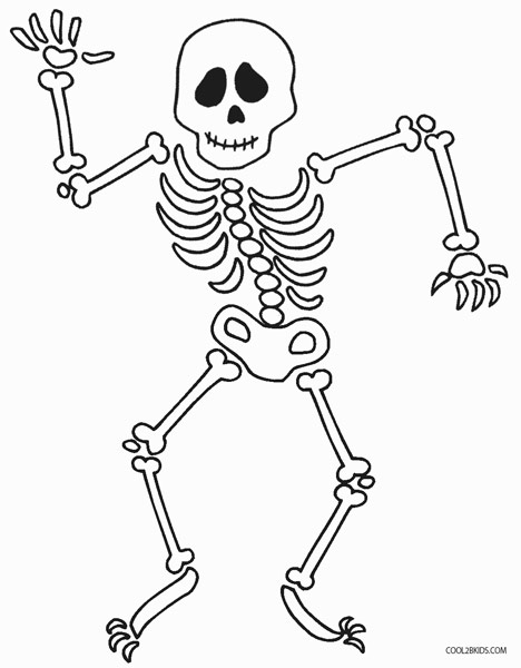 Skeleton Coloring Pages To Print 468x600 Skeleton Coloring Pages To Print