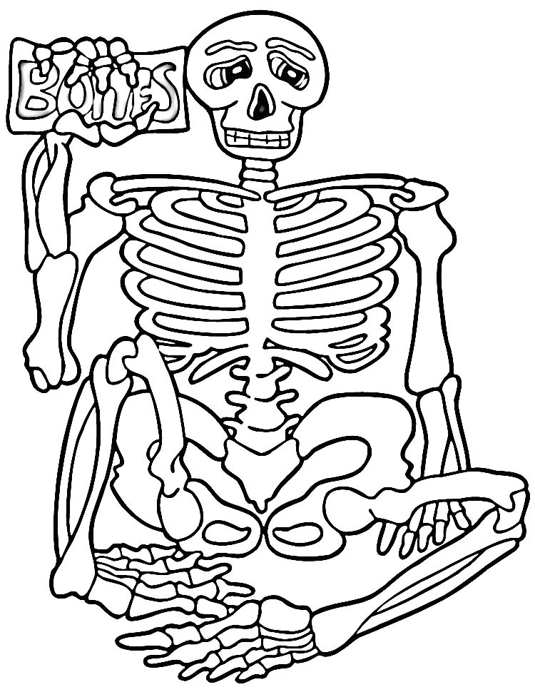 Free Printable Skeleton Coloring Pages For Kids 750x970 Free Printable Skeleton Coloring Pages For Kids