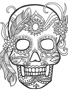 236x330 The Best Printable Sugar Skull Coloring Pages Found Them! Sugar