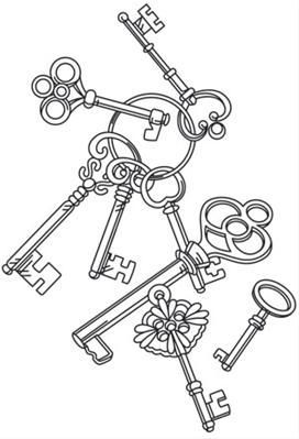 272x399 Keys For Coloring Artsy Key, Adult Coloring