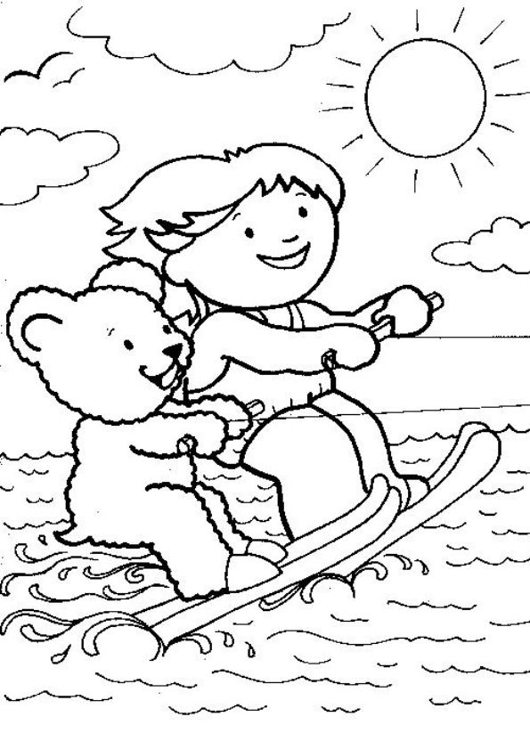 Kids N 9 Coloring Pages Of Water Skiing 595x823 Kids N 9 Coloring Pages Of Water Skiing