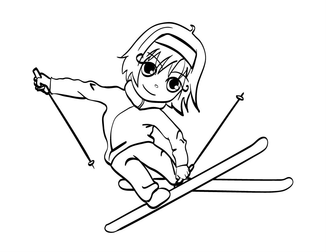 New Smile Playing Skiing Skiing Free Coloring Pages 1060x820 New Smile Playing Skiing Skiing Free Coloring Pages