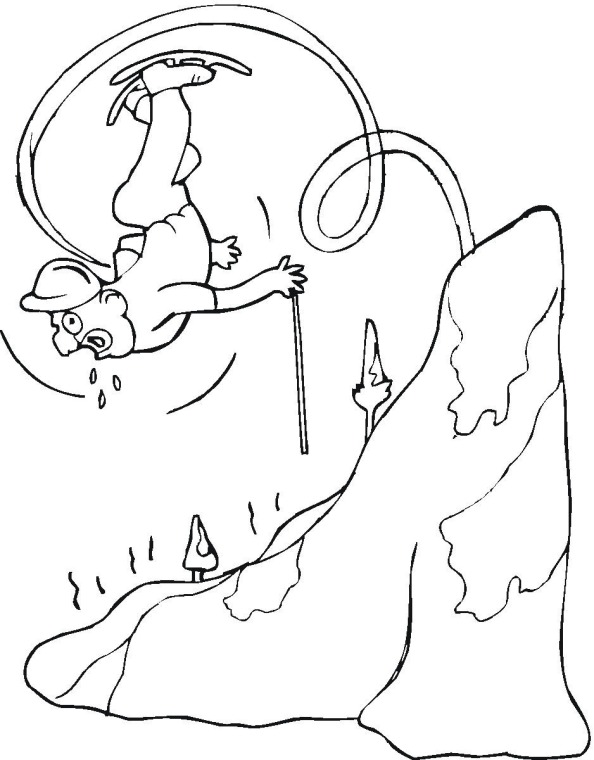 Skiing 5 Coloring Page 594x760 Skiing 5 Coloring Page