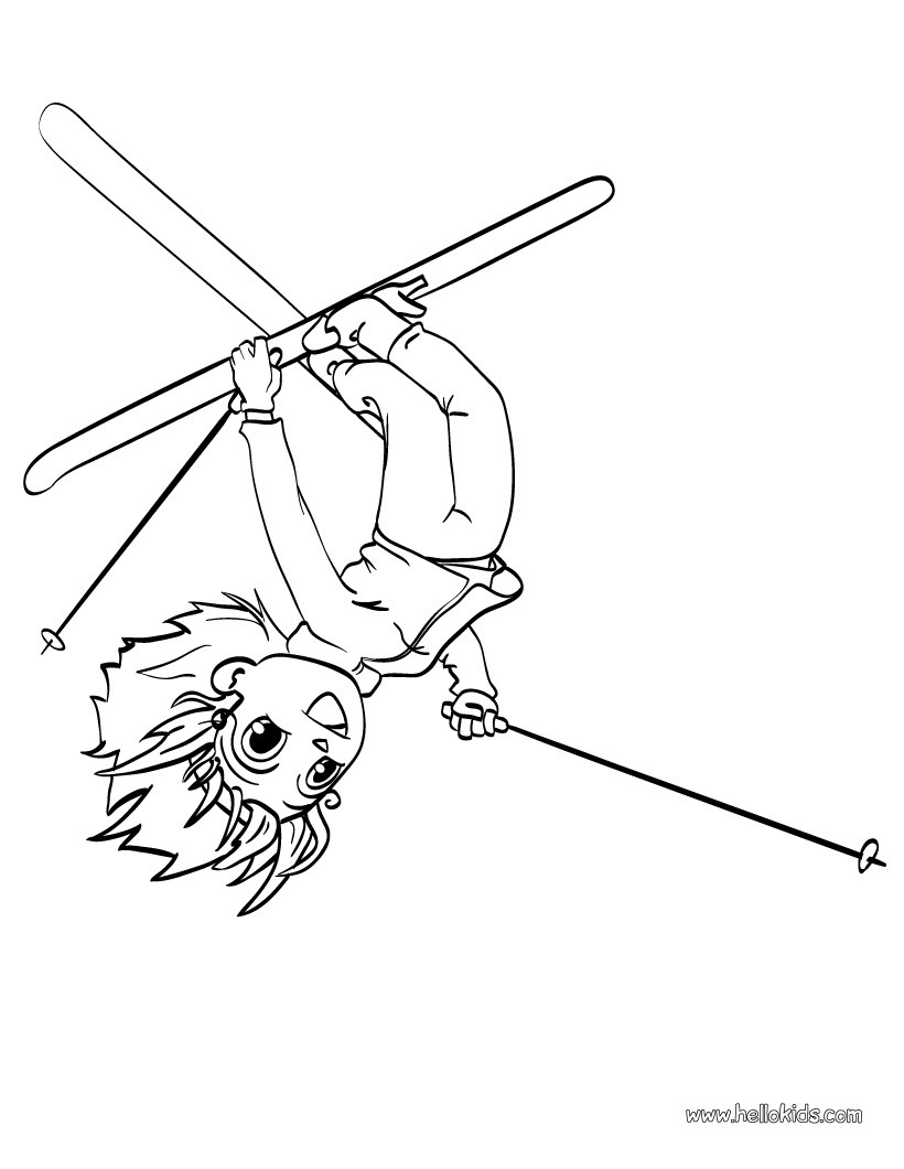 Skiing Girl Coloring Pages 820x1060 Skiing Girl Coloring Pages