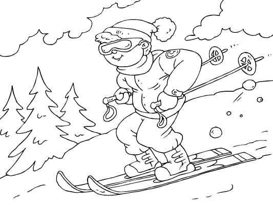 Whoosh! Skiing Is Lots Of Fun. You Can Color Online Or Print This 533x400 Whoosh! Skiing Is Lots Of Fun. You Can Color Online Or Print This