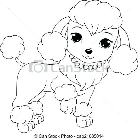 450x456 Poodle Coloring Page Glamorous Dog Coloring Pages For Kids Poodle
