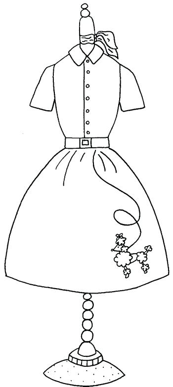 350x783 Poodle Coloring Pages To Print Poodle Skirt Pattern Printable
