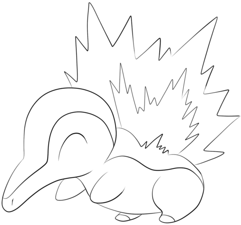 480x449 Click To See Printable Version Of Cyndaquil Coloring Page