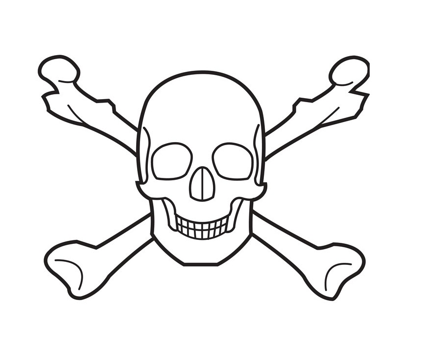 868x700 Skull And Crossbones Coloring Pages
