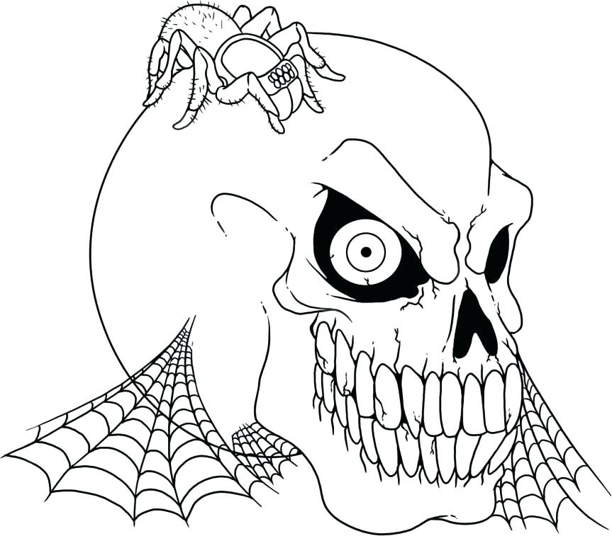 Skull And Bones Coloring Pages Coloring Pages Scary Skulls 863x757 Skull And Bones Coloring Pages Coloring Pages Scary Skulls