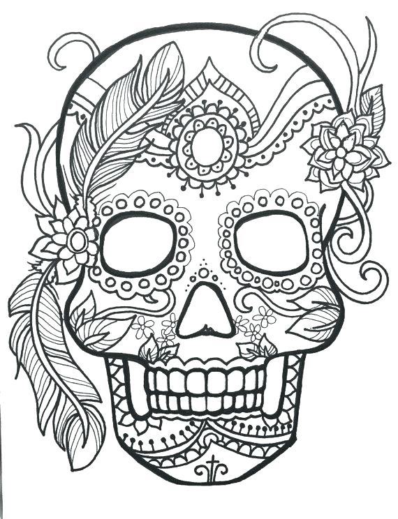 Sugar Skull Free Coloring Pages Gallery Skull Coloring Sheets 570x744 Sugar Skull Free Coloring Pages Gallery Skull Coloring Sheets