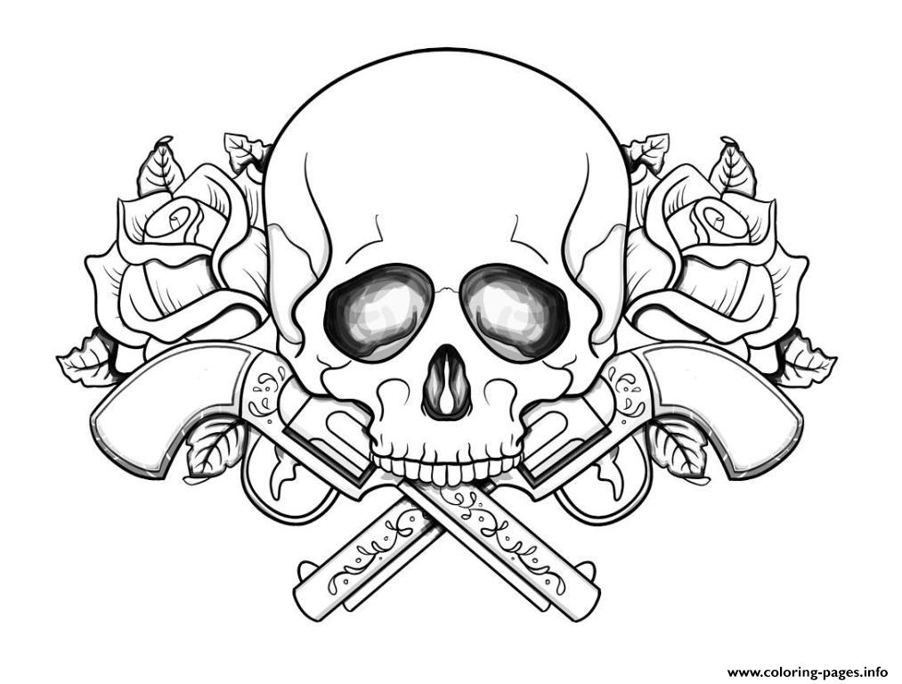 Skull Printable Coloring Pages Sugar Skull With Roses Coloring 1013x768 Skull Printable Coloring Pages Sugar Skull With Roses Coloring