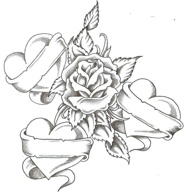 Skulls And Roses Coloring Pages Hearts And Roses Coloring Pages 736x764 Skulls And Roses Coloring Pages Hearts And Roses Coloring Pages
