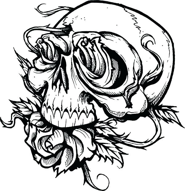 Skulls And Roses Coloring Pages Skull Roses Coloring Page Sugar 600x618 Skulls And Roses Coloring Pages Skull Roses Coloring Page Sugar