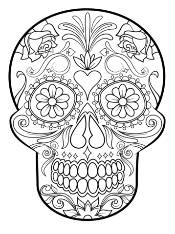 Sugar Skulls Coloring Pages Sugar Skull Coloring Page Free 358x480 Sugar Skulls Coloring Pages Sugar Skull Coloring Page Free