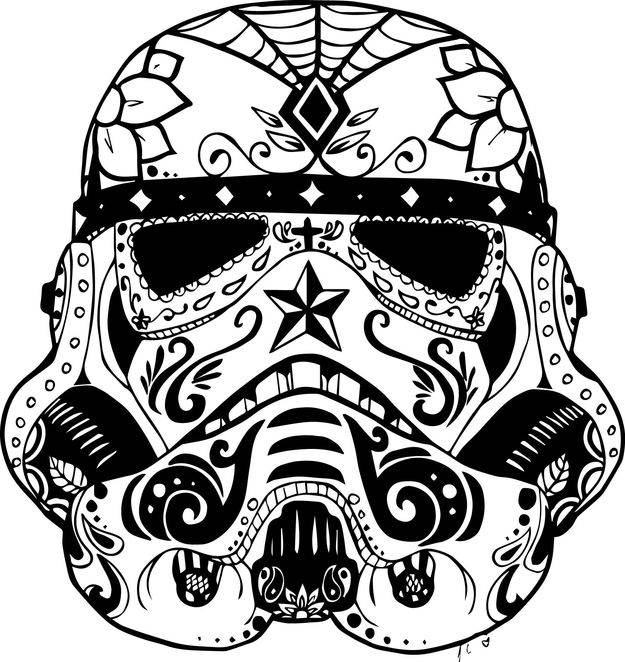 1993x2113 Marvelous Day Of The Dead Skull Coloring Pages Printable Image