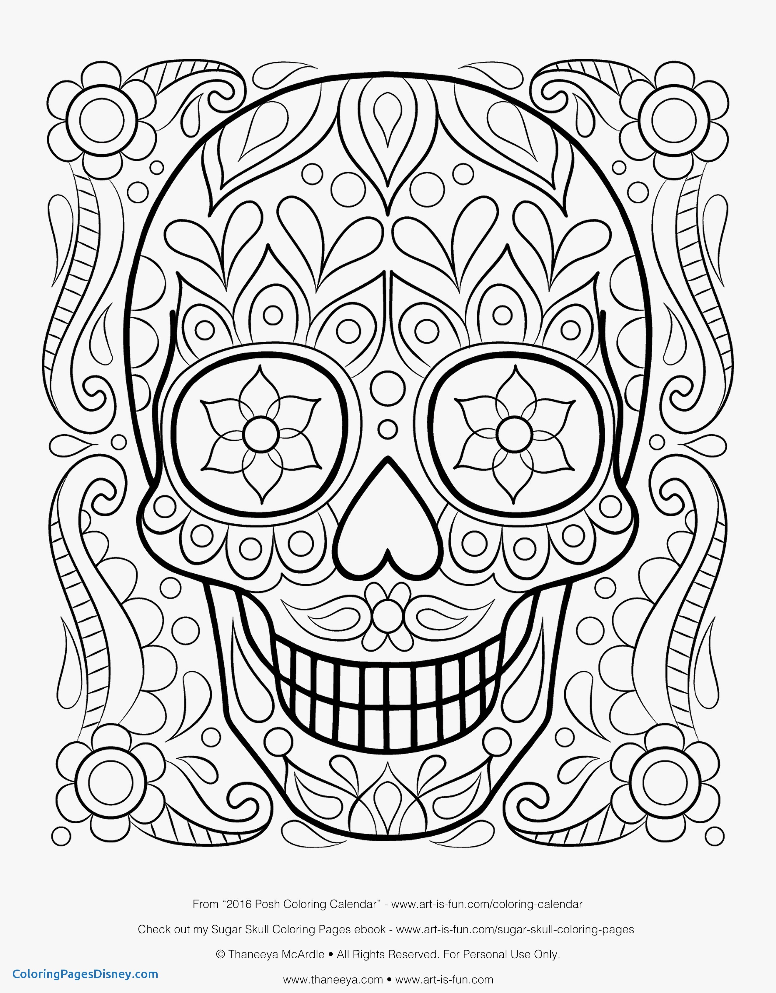 2550x3263 Coloring Pages To Print Best Of Free Sugar Skull Coloring Page