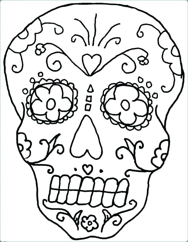 Sugar Skull Coloring Sugar Skull Mandala Coloring Page 618x793 Sugar Skull Coloring Sugar Skull Mandala Coloring Page