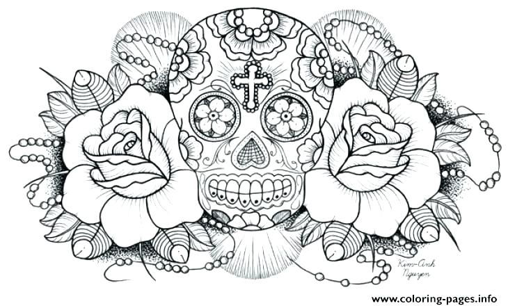 Skull Mandala Coloring Pages at GetColorings.com | Free printable ...