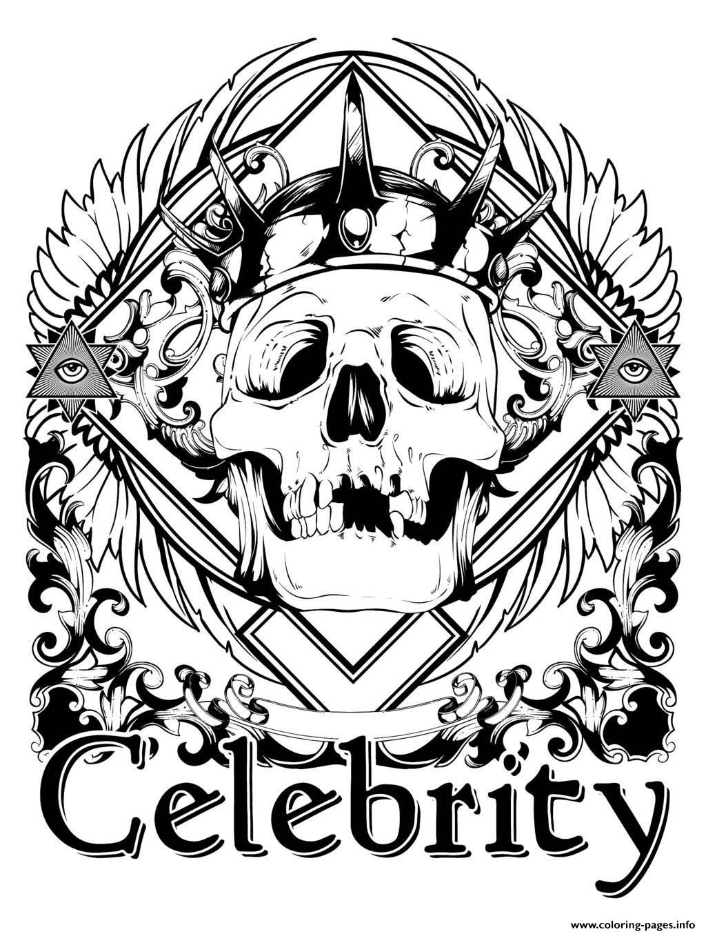 Adult Crowned Skull By Giuliano Coman Coloring Pages Printable 1024x1354 Adult Crowned Skull By Giuliano Coman Coloring Pages Printable