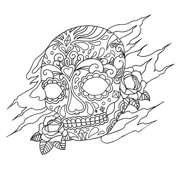 Tattoo Coloring Pages 600x572 Tattoo Coloring Pages