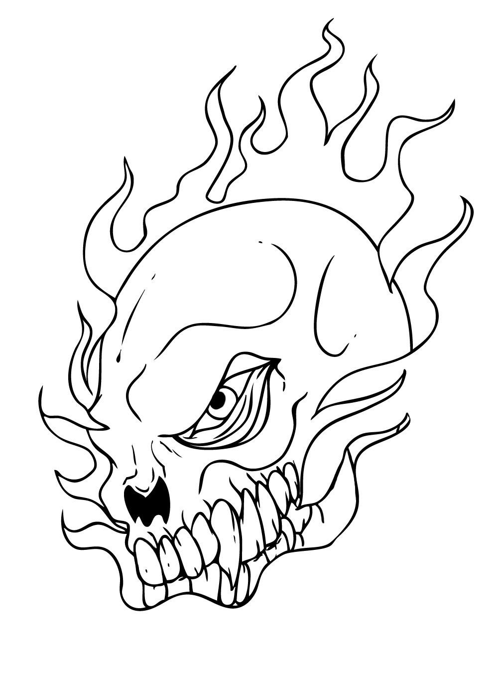 Skull Coloring Pages In Fire Coloringstar New 1000x1356 Skull Coloring Pages In Fire Coloringstar New