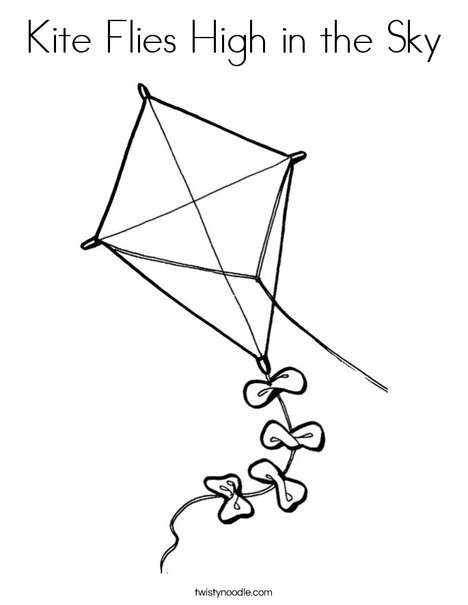 Kite Flies High In The Sky Coloring Page 468x605 Kite Flies High In The Sky Coloring Page