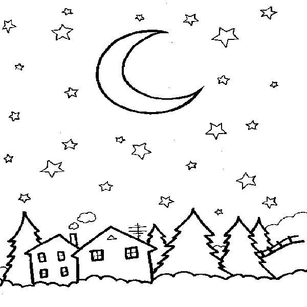 Starry Sky Coloring Page Printable Coloring Pages 600x600 Starry Sky Coloring Page Printable Coloring Pages
