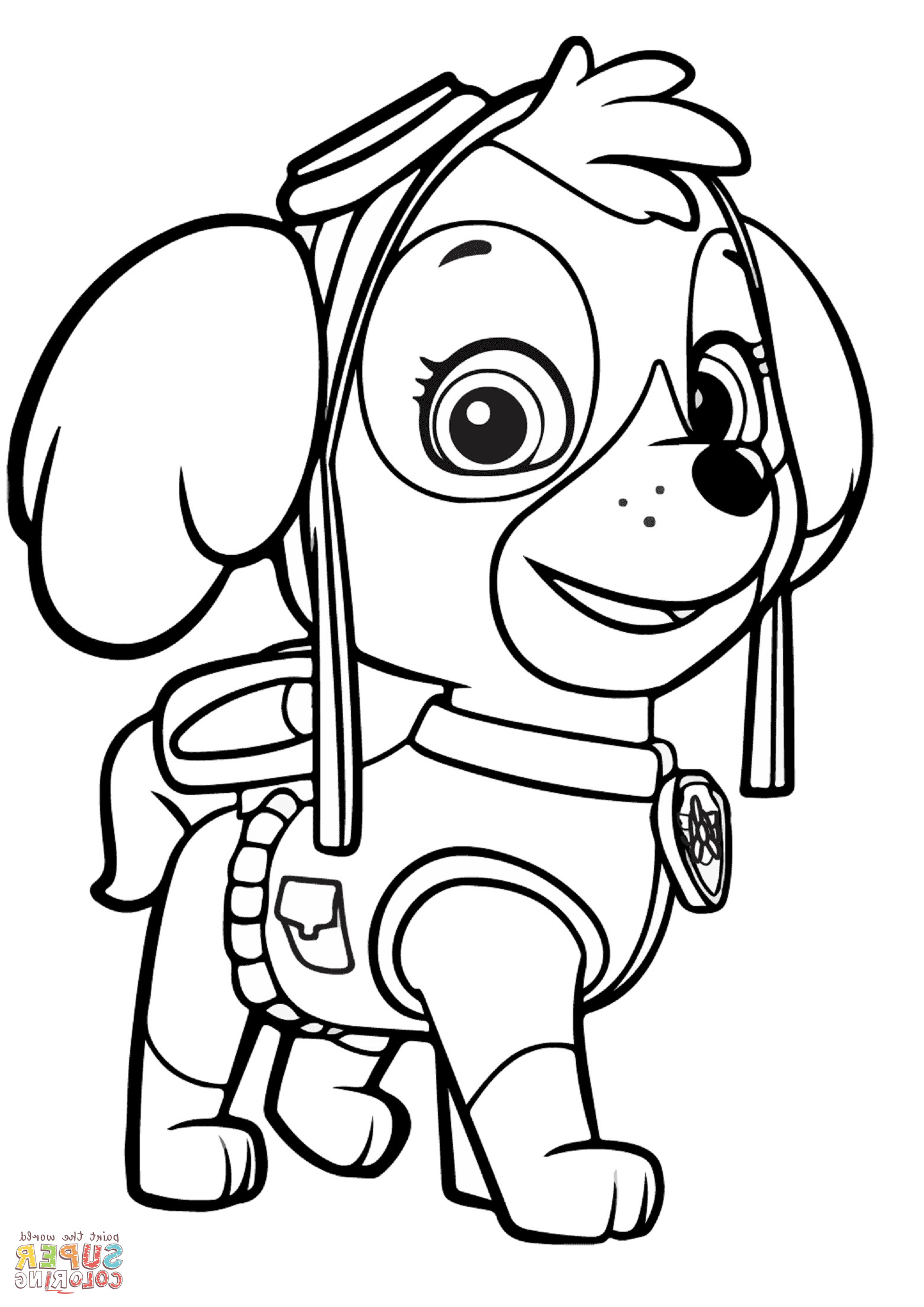 1561x2207 Paw Patrol Coloring Pages Skye Many Interesting Cliparts
