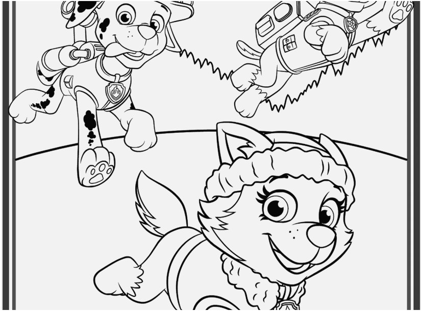 827x609 Printable Paw Patrol Coloring Pages Capture Everest Marshall