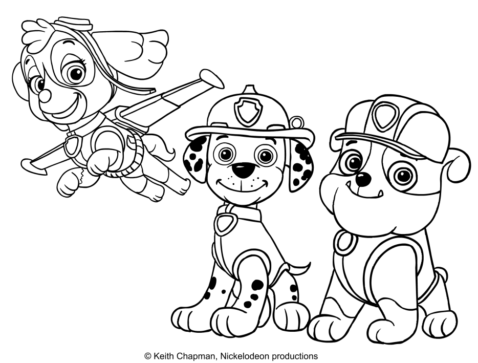 934x709 Skye (Paw Patrol) Coloring Page
