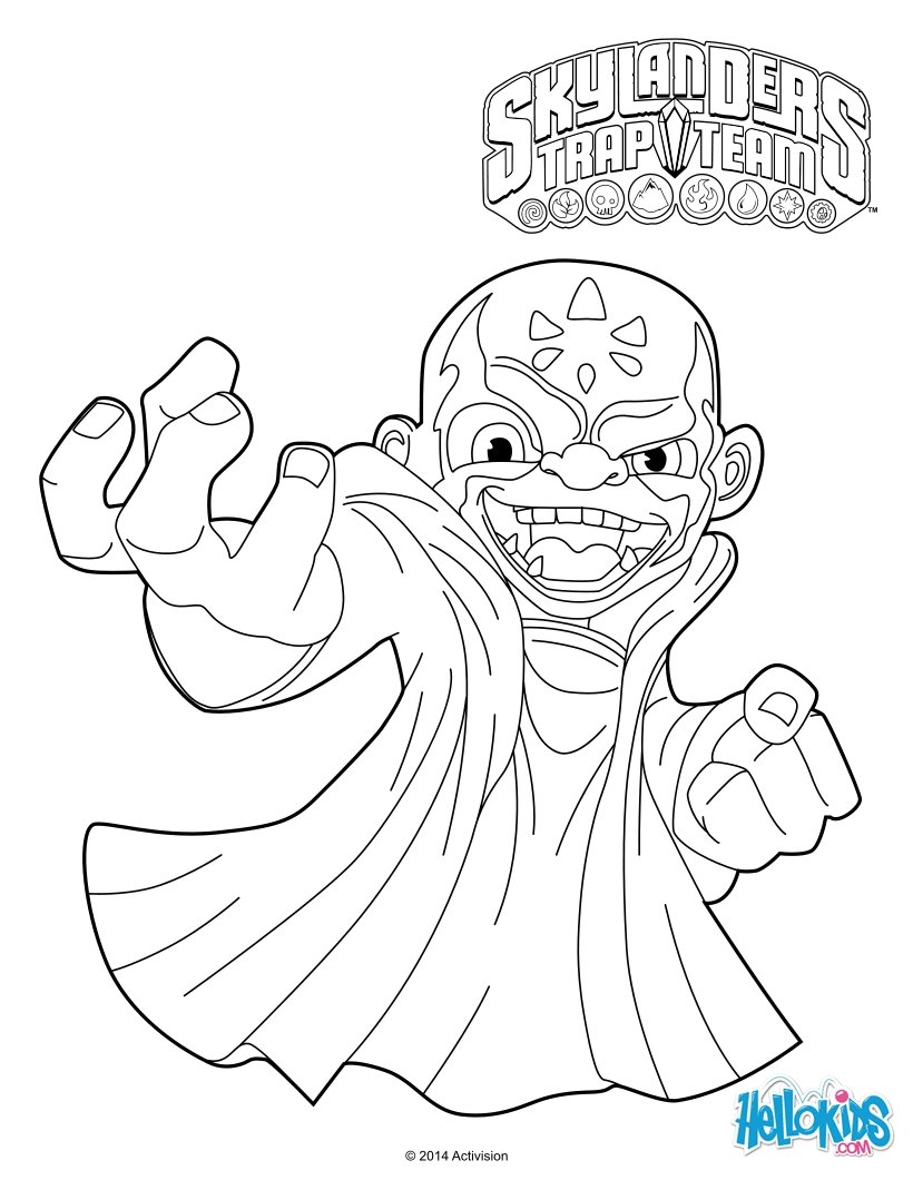 820x1060 Kaos Coloring Pages Hellokids Printable Skylanders Coloring Pages