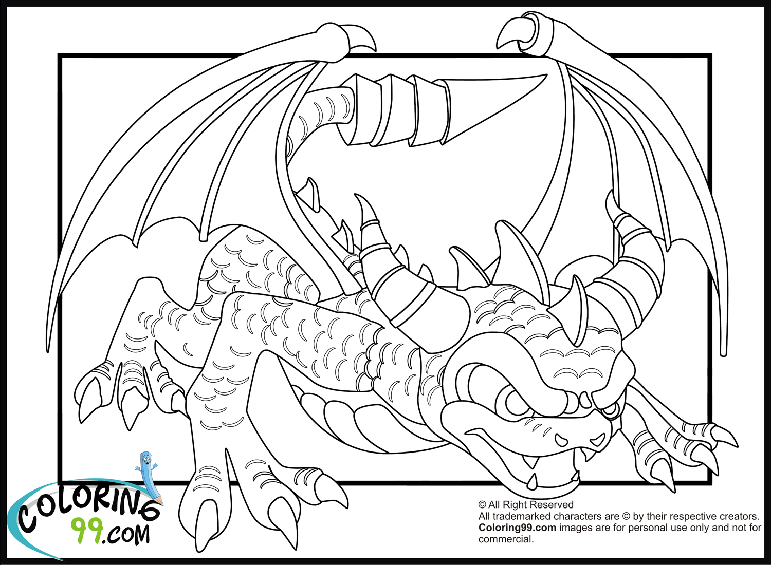 Skylanders Coloring Pages 1500x1100 Skylanders Coloring Pages