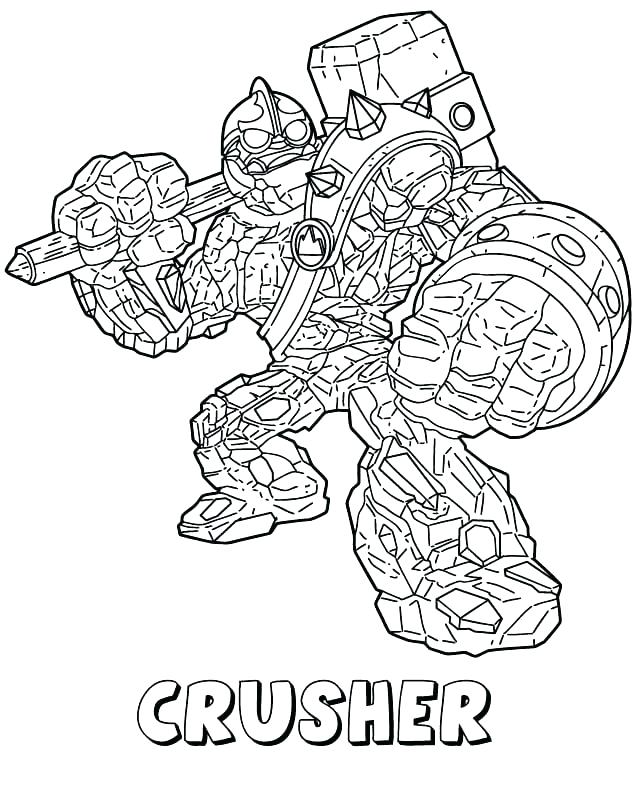 633x788 Skylander Coloring Pages Printable Color Pages Also Crusher