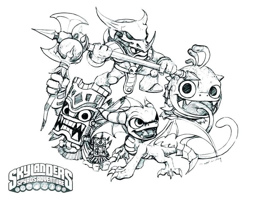 878x678 Skylanders Coloring Pages Ing Ide Ing Skylanders Giants Colouring
