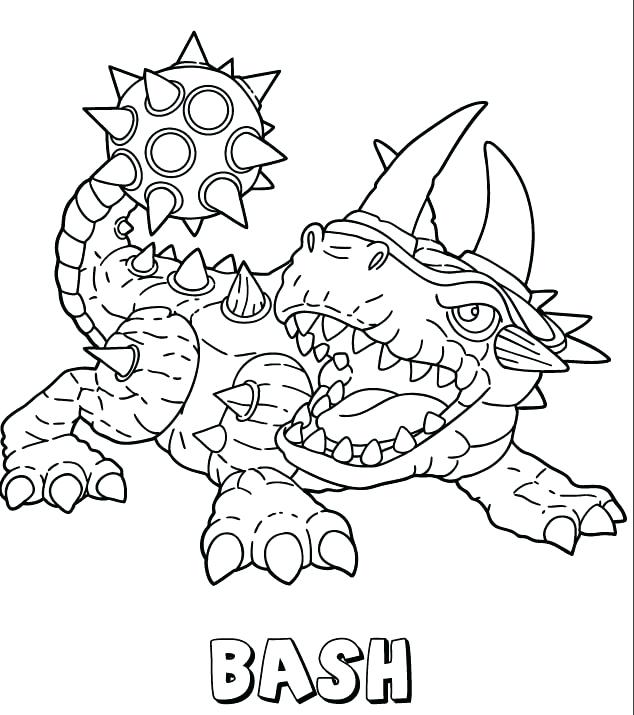 634x715 Free Printable Skylanders Giants Coloring Pages Bash
