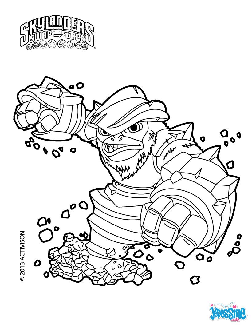 820x1060 Skylanders Swap Force Coloring Sheets Coloriage Skylanders Swap