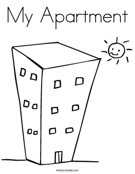 468x605 My Apartment Coloring Page