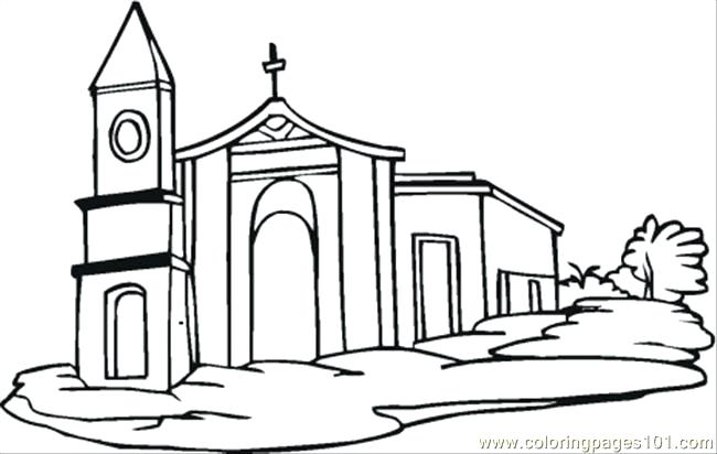 650x412 Building Coloring Pages Skyscraper Coloring Page School Building