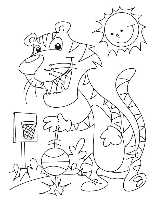 612x792 Free Basketball Coloring Pages Color Page Slam Dunk Printable